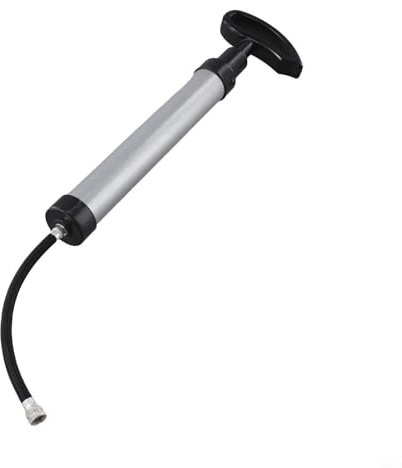 Jotekonoby Mini pompa portatile in lega di alluminio per palloni da basket, calcio, gonfiaggio manuale con tubo di prolunga e aghi per palloni, compatto (argento)