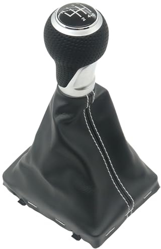 Seyaolex Funda y pomo de cambio de marchas 6 velocidades para A4 B8, A5 8T y Q5 8R