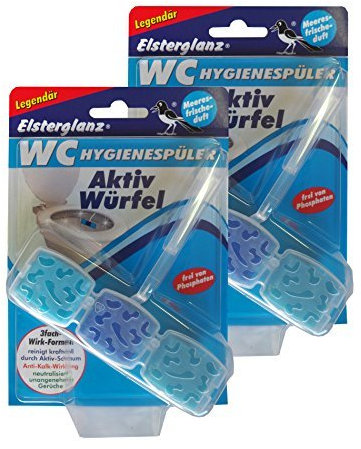 2 x Elsterglanz WC Hygienespüler Aktiv Würfel, WC-Reiniger, Frischeduft