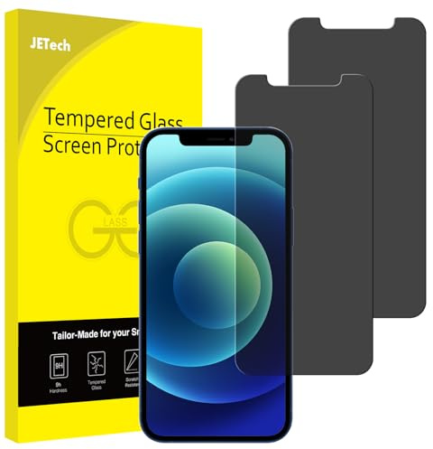 JETech Sichtschutz Schutzfolie für iPhone 12 mini, 2 Stück | Anti-Spy Blickschutz Gehärtetes Glas Schutzfolie