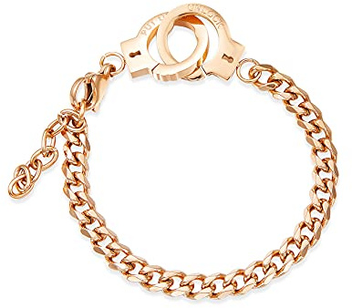 Gilieyer Handschellen, Armband/Fußgelenk aus Edelstahl für Männer, Frauen, Jugendliche, Paare, Armbänder, Handschellen, Design, Distanz, Matching, Freundschaft, bester Freund