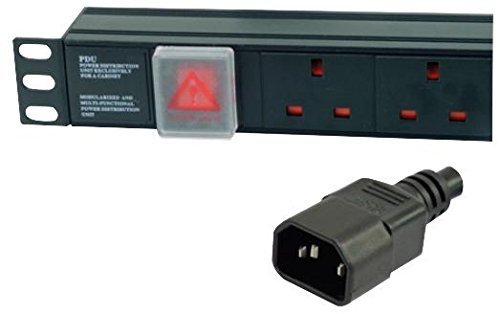 6 Way UK Horizontal PDU, IEC14 Plug, 3M | 19 Equipment/Cabinet Rack Power Distribution ENCLOSURES/Cabinet Racks, 1 X Qty - PDU-6WS-H-UK-IEC-3M