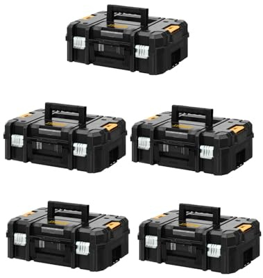 Pack DeWALT de 5 Coffrets TSTAK II (Sans calage)
