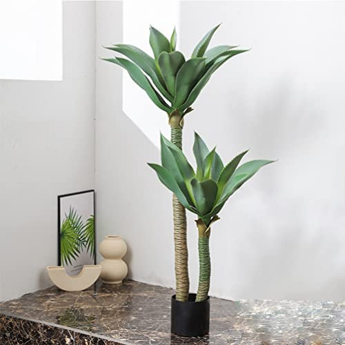 TCXSSL Artificial Trees Faux Monstera Deliciosa Plant Agave Potted Plants Artificial ​Palm Tree for Indoor and Outdoor Home Office Décor (Size : 2 Rod Agave)