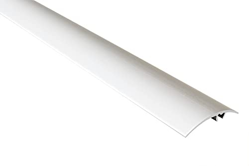 Effector Gewölbt Übergangsprofil Alu Silikon 93 cm 50x8 mm Silber | Flexible Abdichtung, Breites Profil, Dekorative Optik