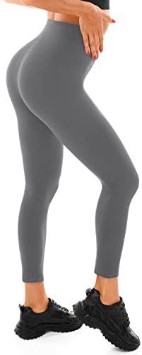 Walifrey Gym Leggings for Women, High Waisted Non See-Through Black Soft Workout Yoga Pants