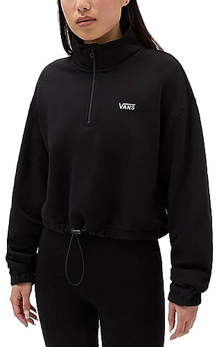 Vans Felpa Donna Wm Left Chest Half Zip Fleece Vn0a4r97blk