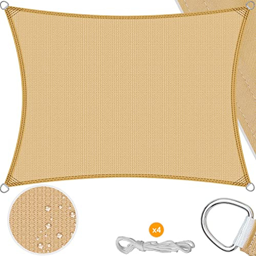 KESSER® Toldo Parasol Cortavientos | Impermeable y Resistente al Viento | 5 Capas de Costura Transversal Resistente y Estable, para jardín, balcón, terraza, 2x4m