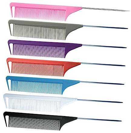 minkissy 6piezas Peine De De Rata Unidades Dientes Antidescolorante Para Peinar El Cabello Herramienta De Peluquería