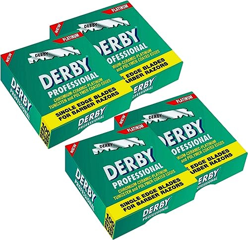 Derby Hojas de afeitar profesionales, filo único 400 unidades (Paquete de 1)