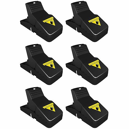 Mausefalle 6er Set Profi Mäusefalle Schlagfalle Rattenfalle, Wiederverwendbar Mouse Trap Profi in Haus und Garten 14 x 7,5 x 7,5 cm