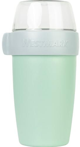 Westmark Pot à Céréales - Gobelet Pratique à Emporter, Idéal pour les Cornflakes, la Soupe, le Porridge ou le Yaourt, va au Micro-Ondes et au Congélateur - 700 ml, sans BPA, Vert