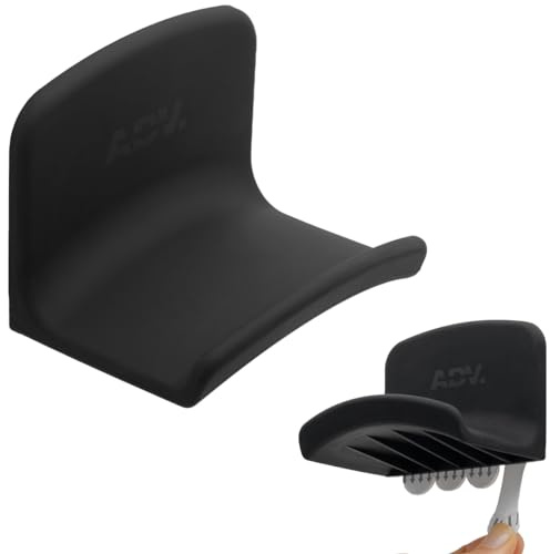 ADV. Ducktail Headphone Hanger – Adhesive Wall Headset Hooks with Soft Silicone Padding, Removable Strip for Damage-Free Mounting on Wall, Desk, PC, Glass, Monitor & Gaming Console
