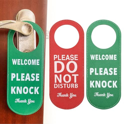 Nicht Stören,Nicht Stören Oder Komm Rein Türhänger in Rot-Grün Zimmer,Bitte Nicht Stören Schild und Komm Rein Türschild,Beidseitig Bedruckt Türanhänger für Bürotüre Zimmertüre Hotel Multi