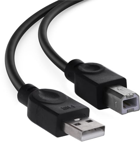REY Cable USB 2.0 a USB B, Escáner, Impresora, Disco Duro, 1,5M