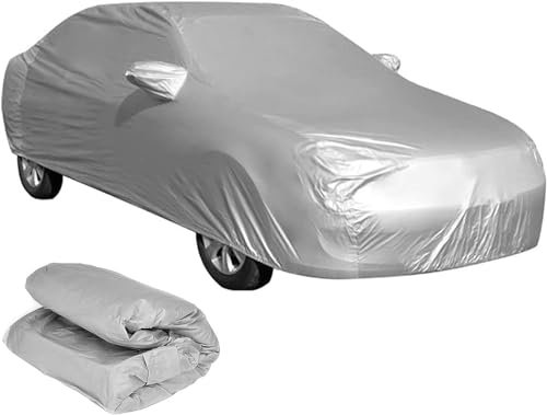Shoze Autoabdeckung Autoplane Auto Abdeckplane wasserdichte Outdoor Kratzfest Staubdicht Autogarage Autoplane für Winter Sommer (400 x 175 x 120cm) (S)
