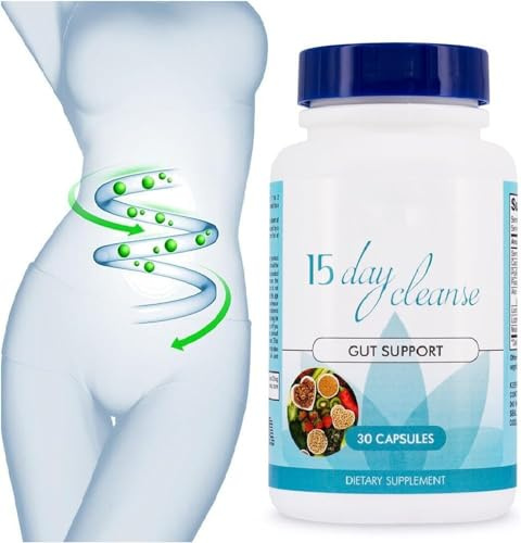 15 Day Gut Cleanse,Gut and Colon Support,Gut Support 15 Day Cleanse,Help Gut Cleanse&Colon Cleanse,Focus on Gut Health for Women and Men (1 pcs)