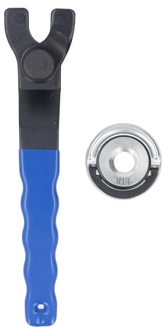 Grinder Wrench, Angle Grinder Nut Wrench Set M14 Angle Grinder Locking Nut and Adjustable Spanner Kit Lock-Nut Wrench for Cutting Grinding Disc
