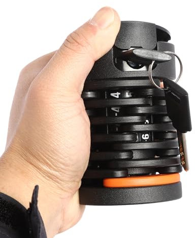 Fahrrad Faltschloss Zahlenschloss mit Schlüssel und Montagehalterung Fahrradschloss Hohe Sicherheit Tragbar Geeignet für Alle Arten von Fahrrädern und Geräten (Schwarz)