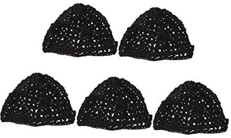WOONEKY Haarnetz Zum Schlafen Für Frauen Mesh Haarnetz Aus Nylon Gehäkelt Atmungsaktiv Und Elastisch 5 Stück-pack Schützt Haare Über Nacht