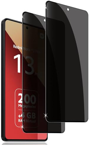 Holilo für Xiaomi Redmi NOTE 13 Pro 4G/Poco M6 Pro 4G Sichtschutz Schutzfolie für Panzerglas,2 Stück Anti-Spy Privacy Sichtschutzfolie schützen Displayschutzfolie Schwarzer Rand Privacy Schutzglas