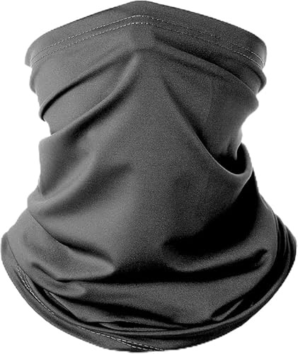 Schlauchschal, Unisex Multifunktionstuch, Elastisch Bandanas Halstuch | Sonnenschutz Loop Schal, Gesichtsbedeckungs Bandana, Halstuch Motorrad Herren UV-Staub-Windschutz, Schwarz
