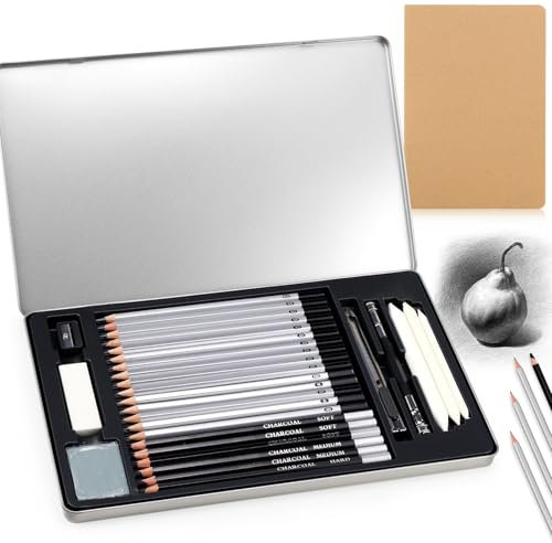 FSWWSF Bleistifte Set 30 Bleistifte Zeichnen Mit Kohlestifte Zeichenstifte Professionell Verschiedene HäRtegrade Set FüR AnfäNger,Skizzieren Liebhaberin,Professionelle Zeichnen