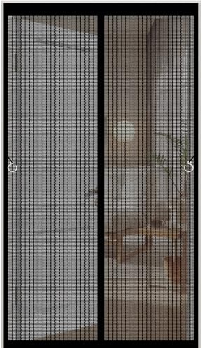 Moustiquaire Porte Fenetre 160 x 214 cm Moustiquaire Porte Magnétique Différentes Tailles Fenetre Magnétique Différentes Tailles pour Exterieur, Noir