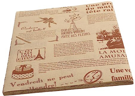 UKCOCO 200pièces Papier Sulfurisé Pour Cuisson Et Pâtisserie Résistantes Chaleur Antiadhésives Pour Préparer Gâteaux Et Aliments