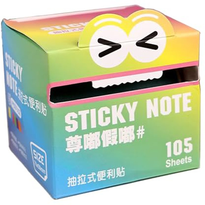 Zibeem Notas adhesivas transparentes, bloc de notas de color translúcido, 105 hojas/rollo de blocs para cuaderno, hogar, lugar de trabajo, recordatorios escolares, estudiantes