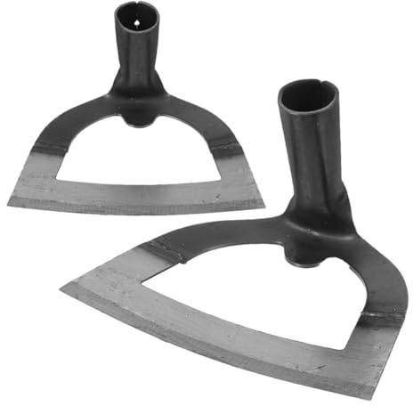 INOOMP 2 Pièces Houe Creuse Acier Inoxydable Robuste Outil Multifonction de Désherbage et Ameublissement Sol pour Jardinage et Agriculture Houe à Main pour Désherber et Préparer