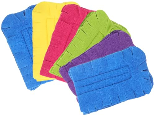 HONITANO Recambios de Plumero Esponjosos de Vellón 6 Piezas Multicolor Lavables, Eliminadores de Polvo Electrostático para Limpieza de Ventiladores de Techo, Muebles y Escritorios