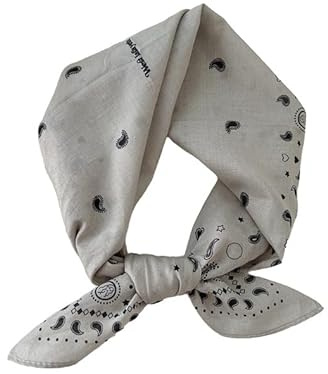 YsRoad Quadratisches Tuch – 100% Baumwolle Nickituch Braun / 55x55 cm Quadratisches Halstuch Schwarz/Haartuch Grün/Bandana