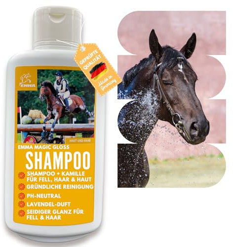 Pferdeshampoo Mane n Tail Shampoo für Hunde Pferde Katzen Tiere 0,5L mit Kamille PH-Neutral I Hundeshampoo sensitiv gegen Juckreiz und Geruch Pflegeshampoo Kämmbarkeit Fellpflege I Pflegt Haut Fell