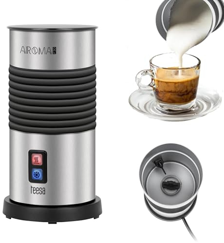 Teesa TSA4003 Montalatte Automatico Aroma F30 Rivestimento Antiaderente Riscaldamento e Schiuma per Caffè Latte Capuccino