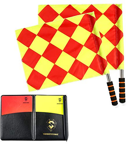 Shinestone Fußball-Schiedsrichter-Flagge mit Etui, 2 Designs (02)