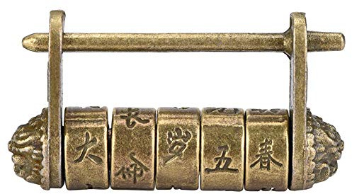 Chinesische Vintage Passwort Vorhängeschloss Antiker Retro Stil Kombinationssperre für Schublade, Gepäck, Schmuckschatulle | Vintage-Kombinationsschloss Zinklegierung Für Schubladen und Koffer