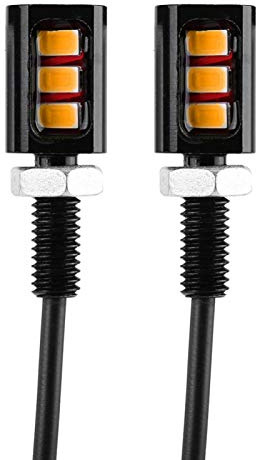 Reminnbor Lampe de Plaque d'immatriculation Fantastique Lampe LED Vis Voiture Lampe de Boulon d'ampoule de Moto 12V Lumière Universelles(Jaune) motorbike license plate lamps license plates lights