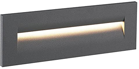 DOPO LIGHTING - Wandeinbauleuchte AMBERES, anthrazit, SMD LED, Außenbereich IP65. Ideal für die Beleuchtung von Außentreppen und Fluren.