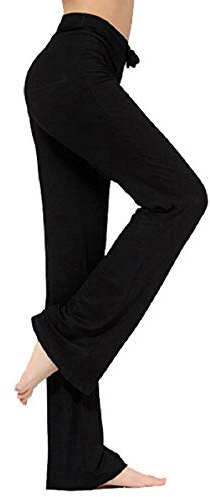 TownCat Pantalon Décontracté Droit Pour Femme Avec Cordon De Serrage Pour Le Yoga Et La Course à Pied Noir L