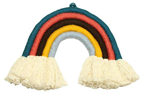 REGENBOGEN Makramee für das Kinderzimmer - 18x22cm, rainbow