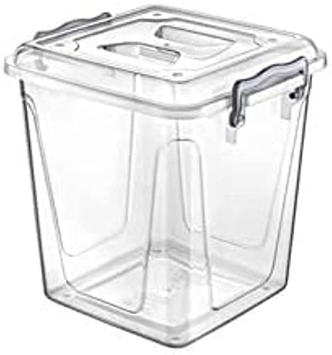 SAFRI 11L - Clear Kitchen Pantry Reusable Storage Container Fridge Freezer Dishwasher Durable Microwave Safe Food Storage Box Organizer Meal Carrier (11 Litre Pantry Box)