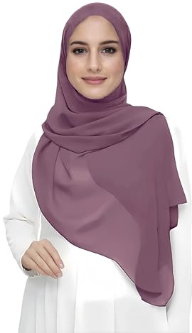 Lina & Lily Damen Muslim Premium Chiffon Hijab Kopftuch Schal aus Leicht Stoff
