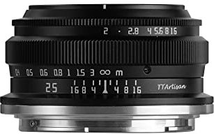 TTArtisan 25mm F2.0 APS-C Manual Camera Lens Portable Cost-effective Camera Lens Portrait Humanity Street Still-Life Lens for Nikon Z Mount
