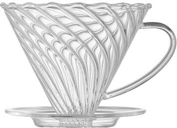 vandroop Kaffeefilter Hoheborosilikatglas Permanent Kaffeefilter, wiederverwendbar Kaffeefilter Größe 1 und Größe 2, Kaffee filter (Ohne Papierfilter)
