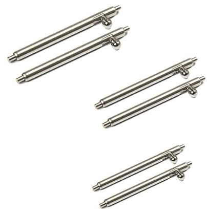 Orologi VintageTime | 6 perni a molla a sgancio rapido da 1,8 mm | 3 diverse dimensioni in 1 confezione | 12 mm, 14 mm 16 mm | Confezione da 6 | acciaio inossidabile resistente, Argento
