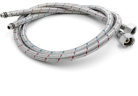 Xcel Home 2x M10 10mm x 1/2 BSP (900mm) Flexible Wasserhahnanschlüsse Paar | Geflochtene Edelstahl Flexi-Rohre | Küchenspülen-Einlochmischbatterie | Rostfrei & Korrosionsbeständig | Langlebig