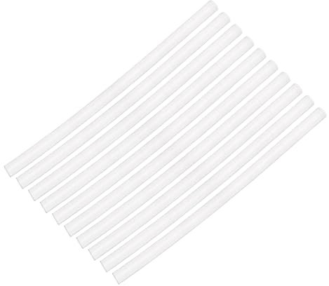 NUOBESTY 10pièces Bâtons Colle Chaude Blanc Transparent Fusion Rapide Et Adhésif Flexible Pour Réparation Et Bricolage Compatibles Températures Basses Et Hautes