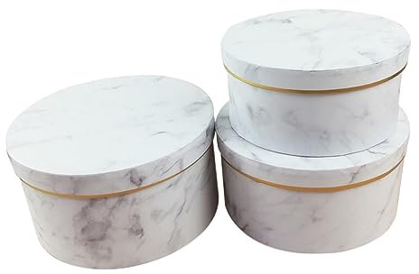 VILLCASE 3 Stück Kartons runde geschenkboxen gebäck geschenkbox Blumenkästen Blumenstrauß liefert Kästen für Blumenarrangements Rose 3-teiliges Set Schmuckkästchen Verpackung Blumenkasten