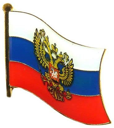Flaggenpin Länderpin pins Russland mit Adler Flagge Fahne Anstecker Button Metall NEU Anstecknadel